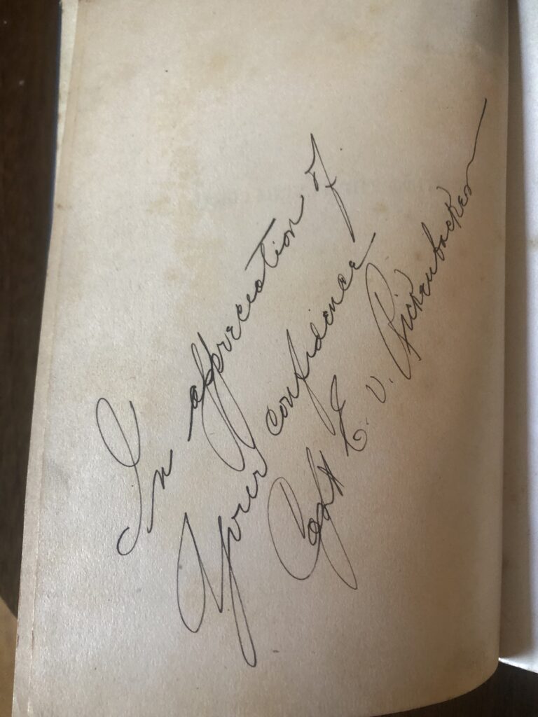 First Edition Fighting the Flying Circus signed by Eddie Rickenbacker.